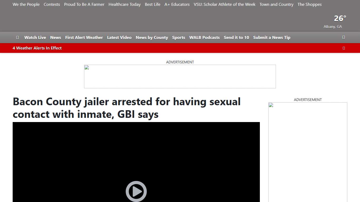 Bacon County jailer arrested for having sexual contact with inmate, GBI says